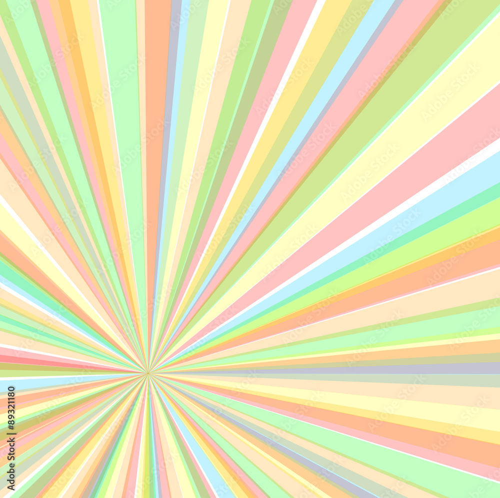 Excentric rays background, vector illustration