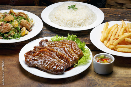 picanha potato with rice and beans drover