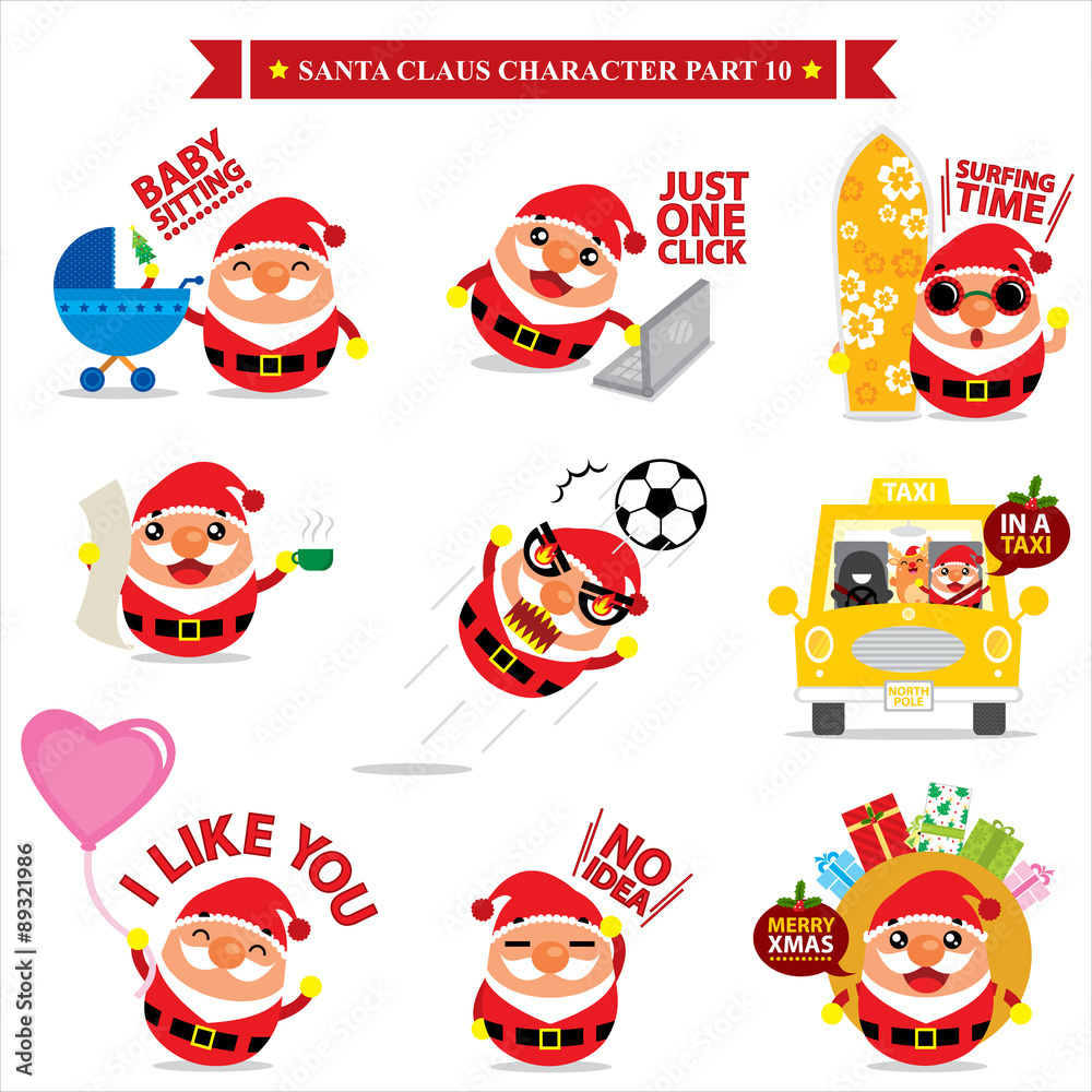 Santa Claus character sets Santa Claus character sets