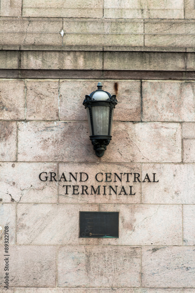 Grand Central Terminal main entrance sign at Midtown Manhattan, New York, USA Grand Central Terminal main entrance sign at Midtown Manhattan, New York, USA