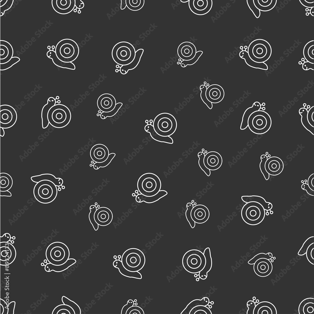 seamless pattern with snails
