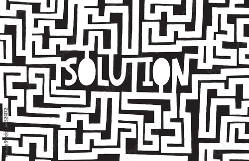 Complex maze to find a solution