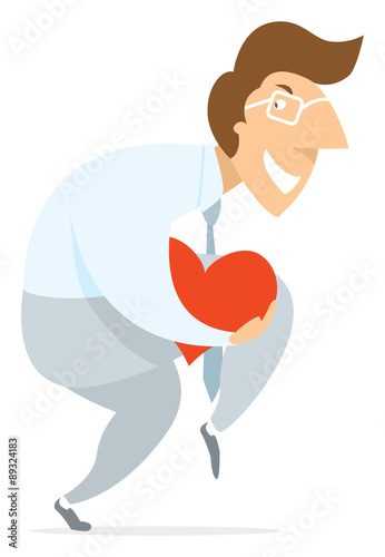 Man silently stealth walking stealing heart or love