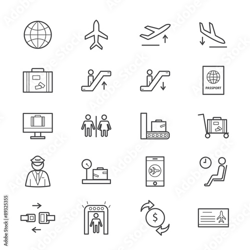Airport Icons Line