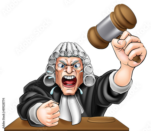 Cartoon Angry Judge