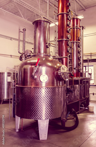 Microbrewery distillery still for vodka and whiskey