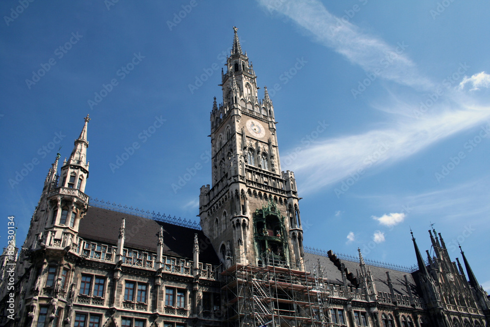 MONACO DI BAVIERA IL RATHAUS NELLA FAMOSA MARIENPLATZ