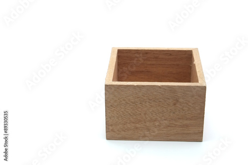 empty wooden crate isolated on white background © Nattapol_Sritongcom