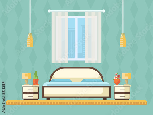 vector illustration of  bedroom