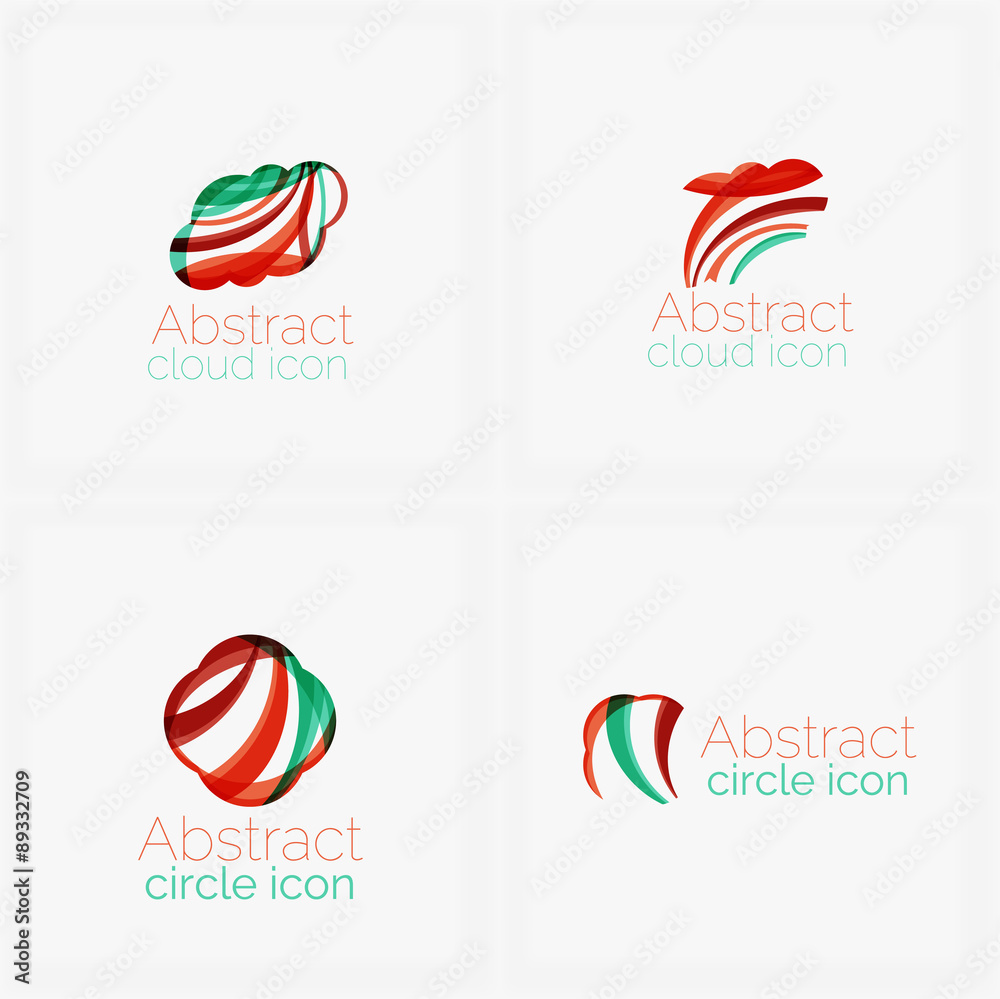 Abstract symmetric geometric shapes, business icon