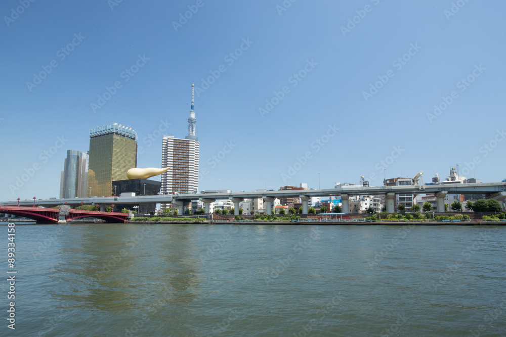 Naklejka premium 隅田川と東京スカイツリー