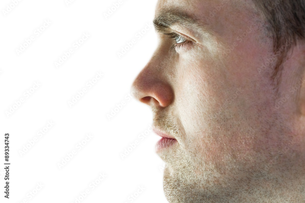 Rugby player on a profile view Rugby player on a profile view