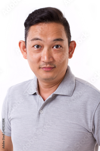 portrait of happy, content  asian man © 9nong