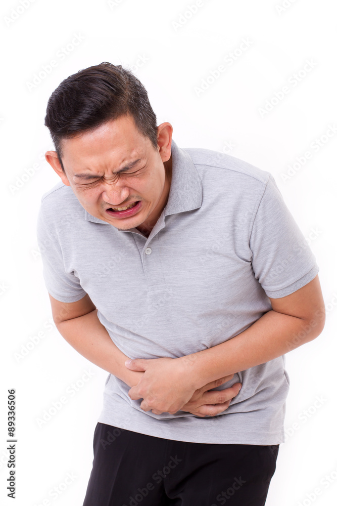 asian man suffering from stomachache, constipation, indigestion, asian man suffering from stomachache, constipation, indigestion,