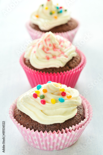 Colourful Chocolate Cupcakes
