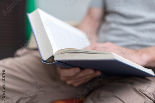 Man reading a book