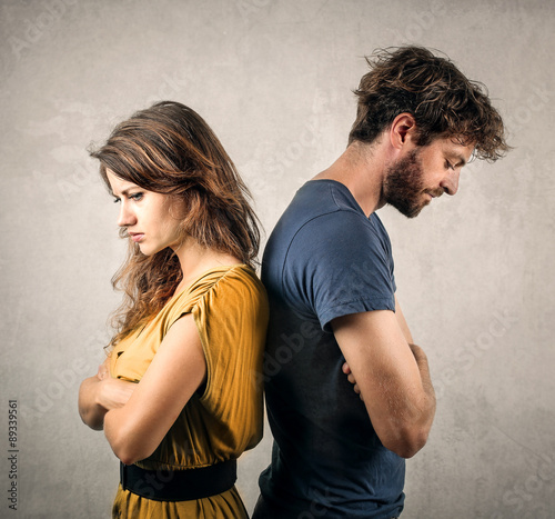 Canvas-taulu Couple in a fight