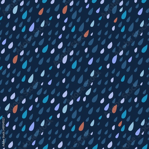 Cute Blue Rain Pattern
