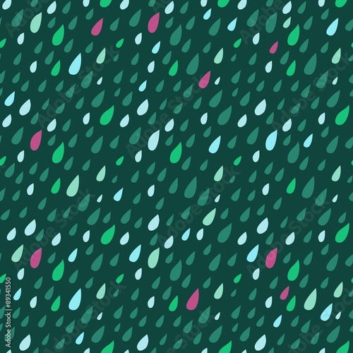 Cute Green Rain Pattern