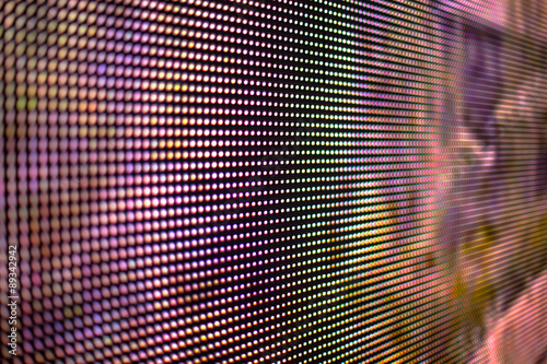 Rainbow colored LED screen