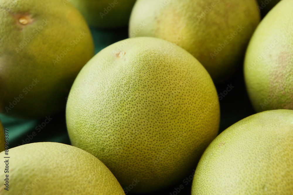 Fototapeta premium Closeup Green Grapefruit, Pomelo, for Background Uses.
