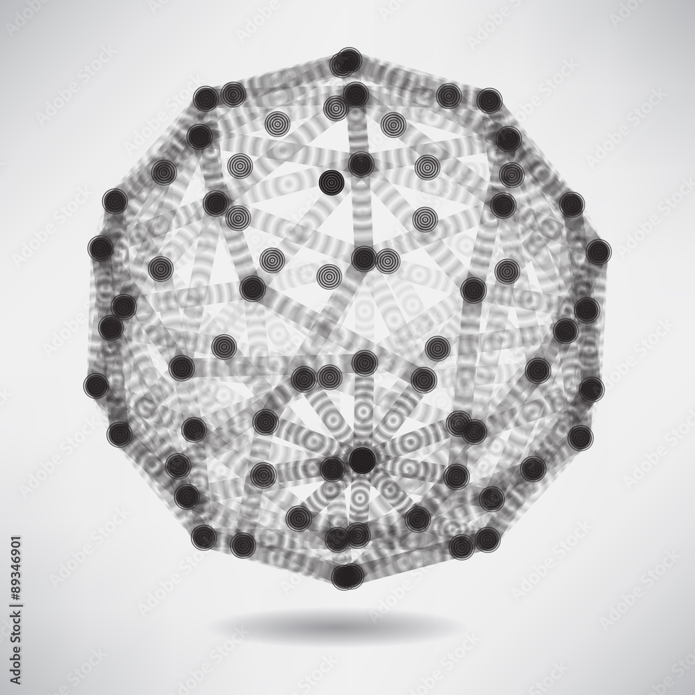 Abstract background with sphere dots and lines on theme digital Abstract background with sphere dots and lines on theme digital