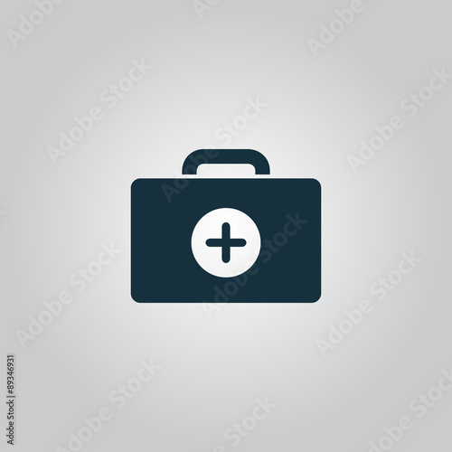 Medical box, modern flat icon