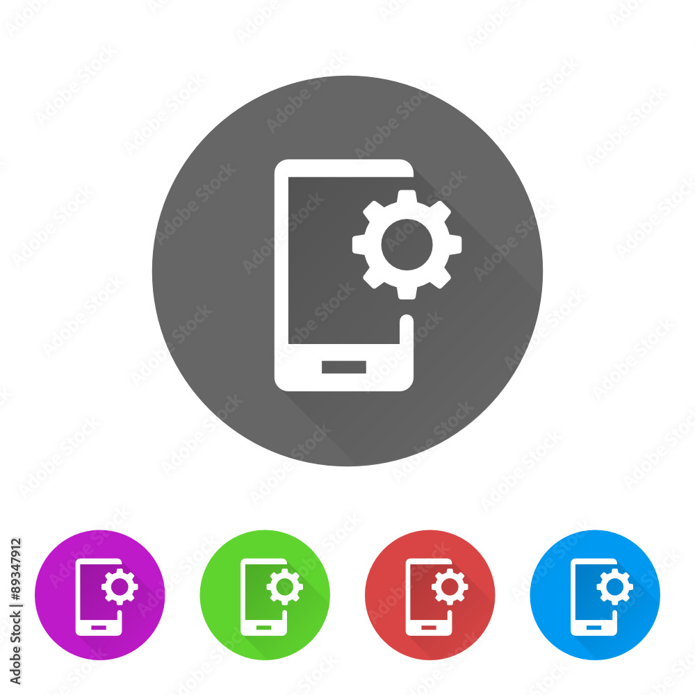 App Icon Long Shadow - 5 Colors App Icon Long Shadow - 5 Colors