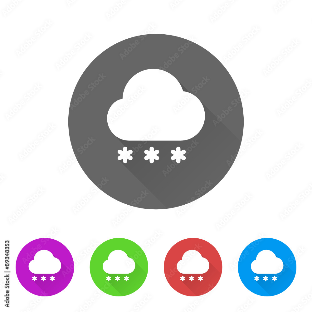 App Icon Long Shadow - 5 Colors App Icon Long Shadow - 5 Colors