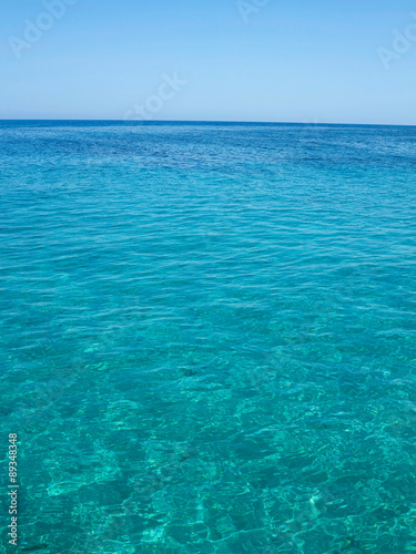 Clear azure sea near Crete coast, Greece
