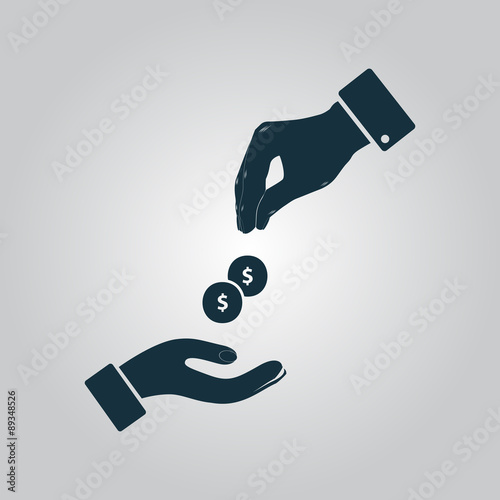 Hands Giving and Receiving Money