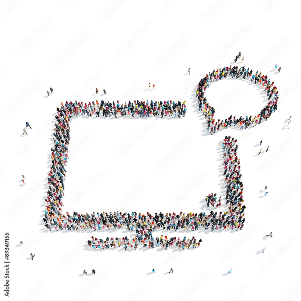 group people shape monitor bubble chat group people shape monitor bubble chat