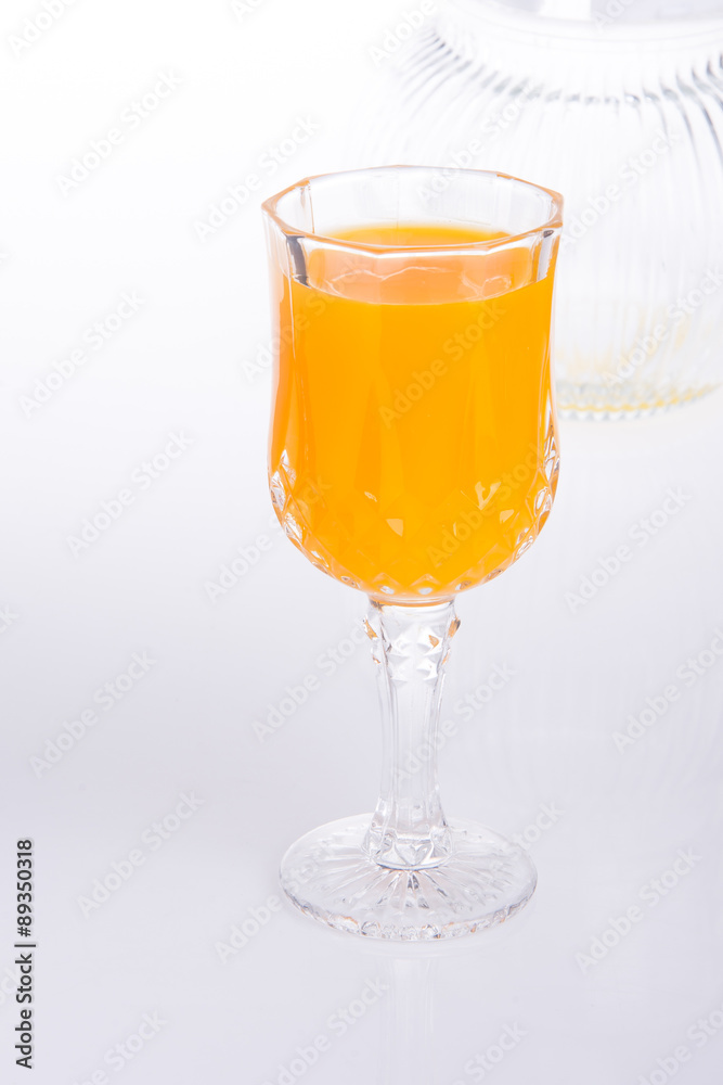 orange juice on a background