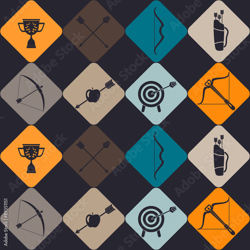 Seamless background with archery for your design
