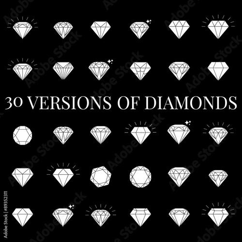 Diamond  icons set