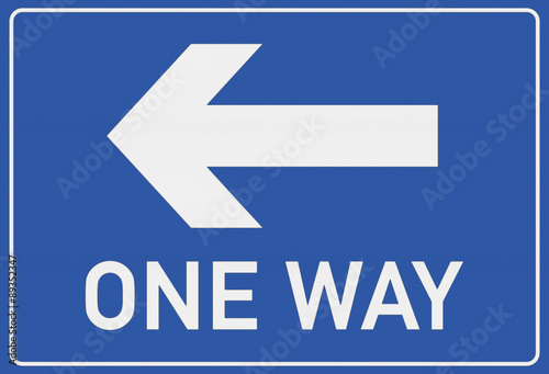 road sign one way left