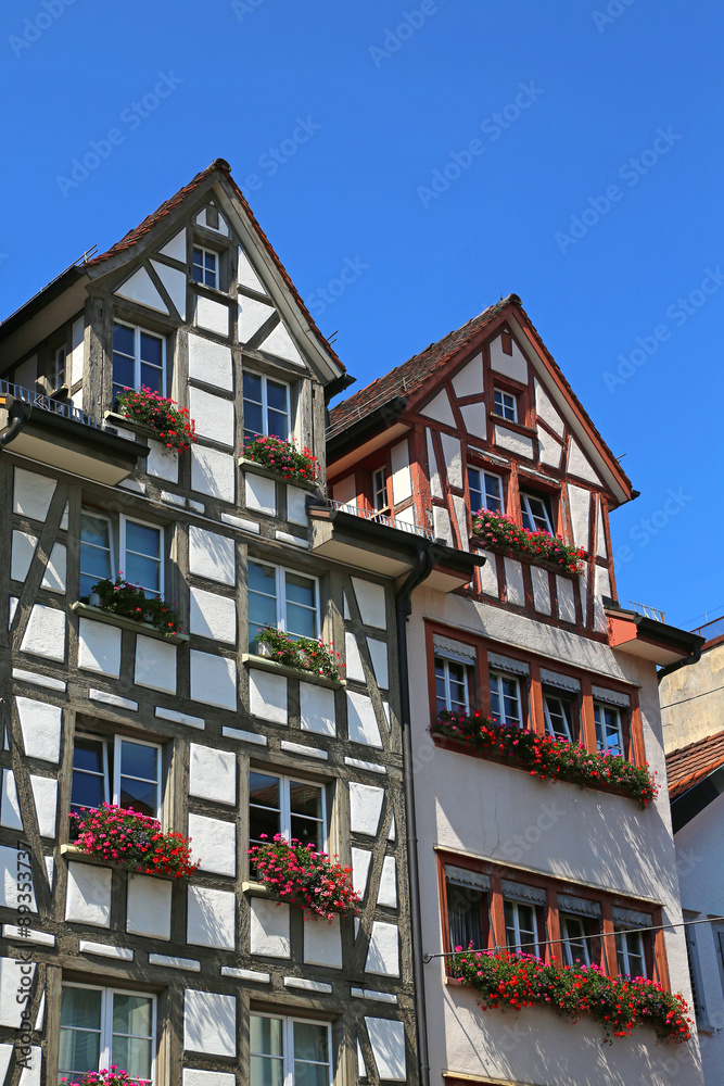 Fachwerkhäuser in St. Gallen