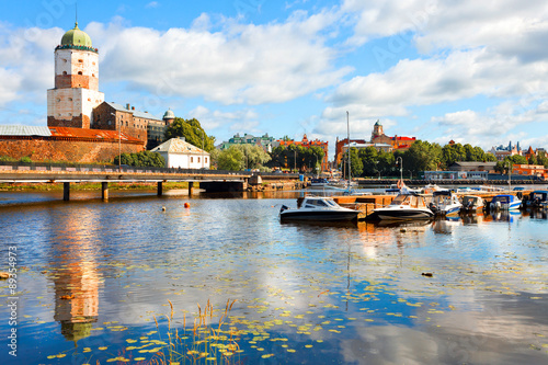 View of Vyborg castle from water photo
