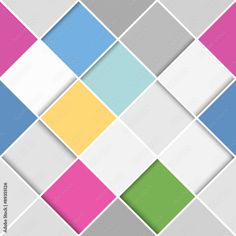 Flat seamless diagonal squares