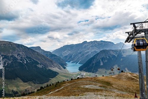The reservoir or dam at Livigno, Italy