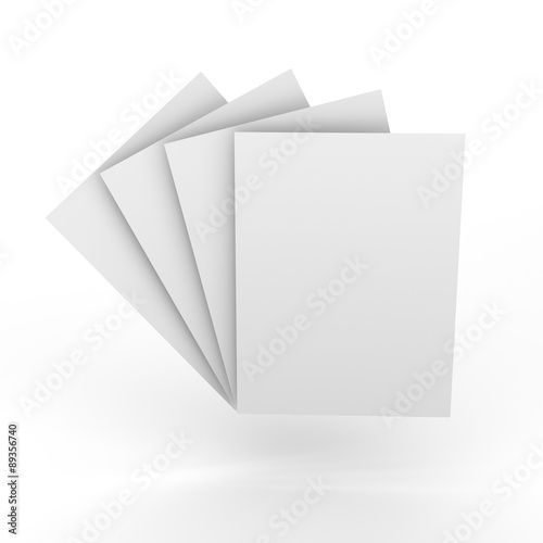 fan of A4 size paper cards