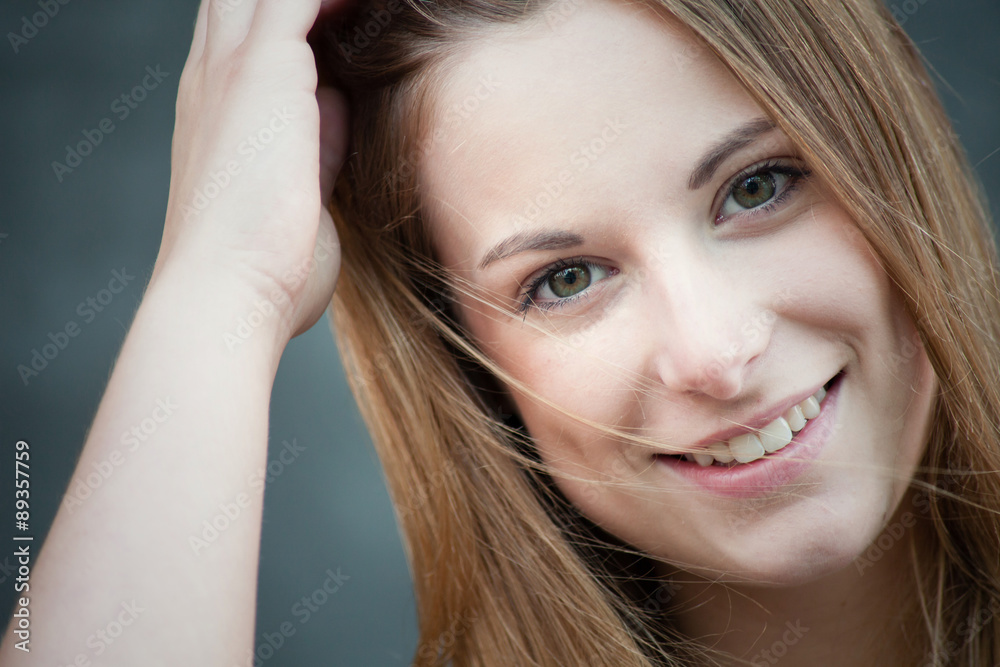 Face of an attractive teenage girl Face of an attractive teenage girl