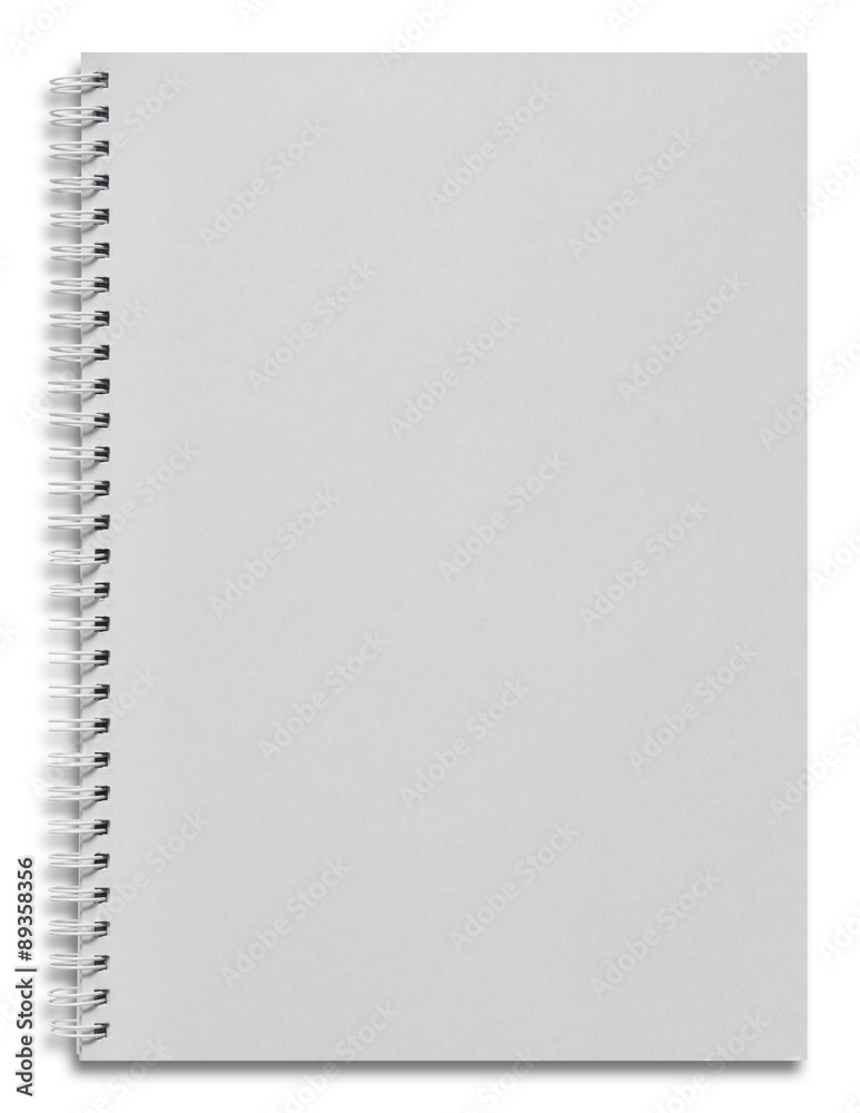 blank white spiral notebook isolated on white blank white spiral notebook isolated on white