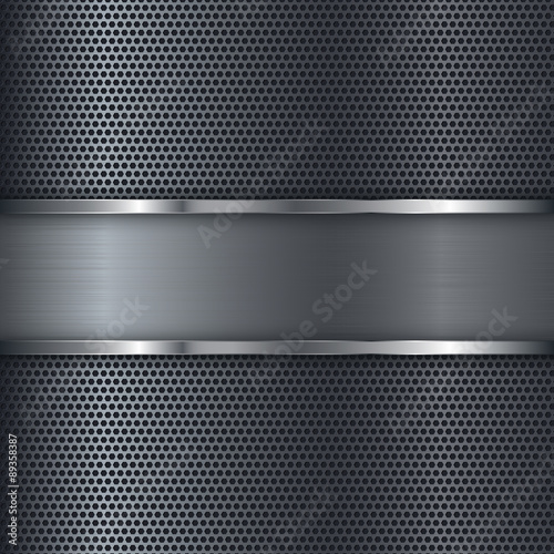 Metal background with steel plate