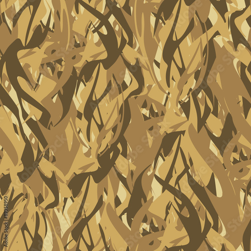 Army pattern of flames. Military  Vector Camouflage texture abst