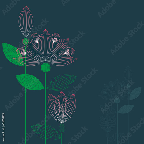 Fototapeta Naklejka Na Ścianę i Meble -  lotus card