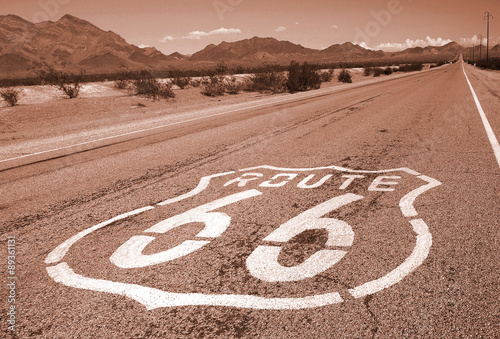 Route 66 road sign photo