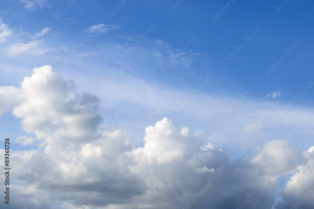 Beautiful blue sky with clouds in a clear day. Beautiful blue sky with clouds in a clear day.