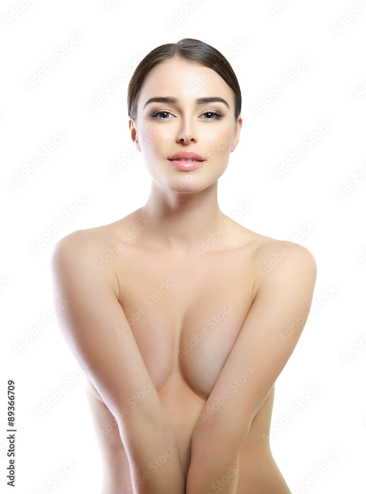 Beauty portrait of young woman with beautiful healthy face, stud Beauty portrait of young woman with beautiful healthy face, stud