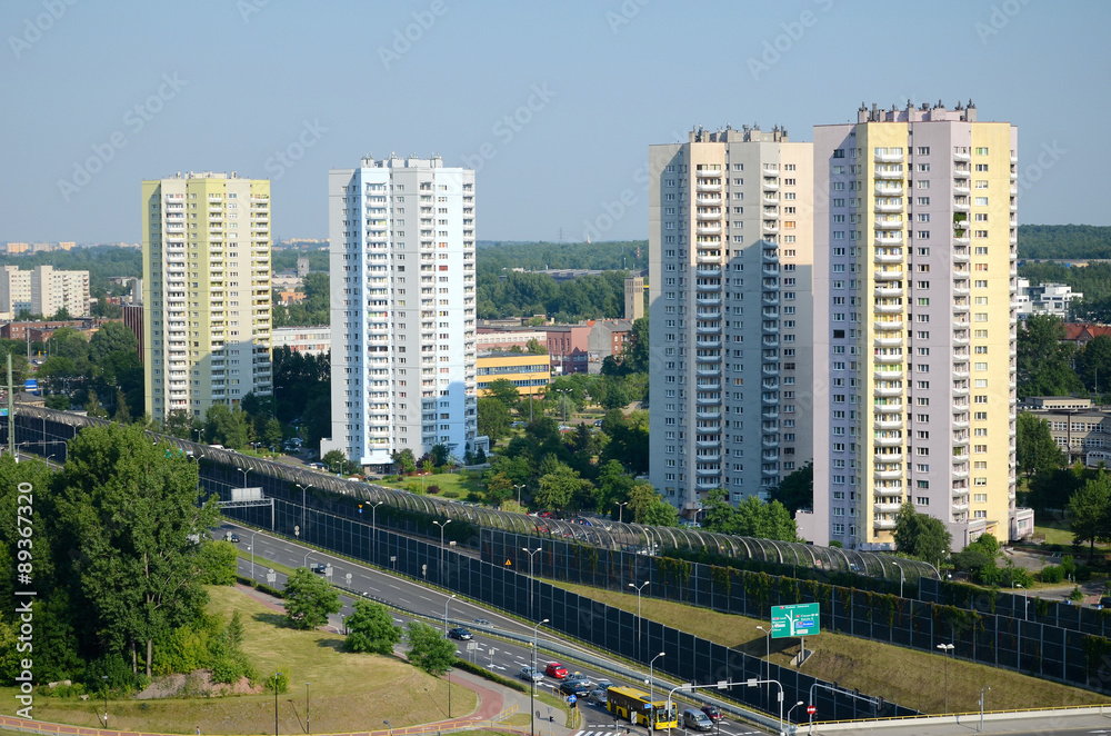 Residential skyscrapers in Katowice (Poland)